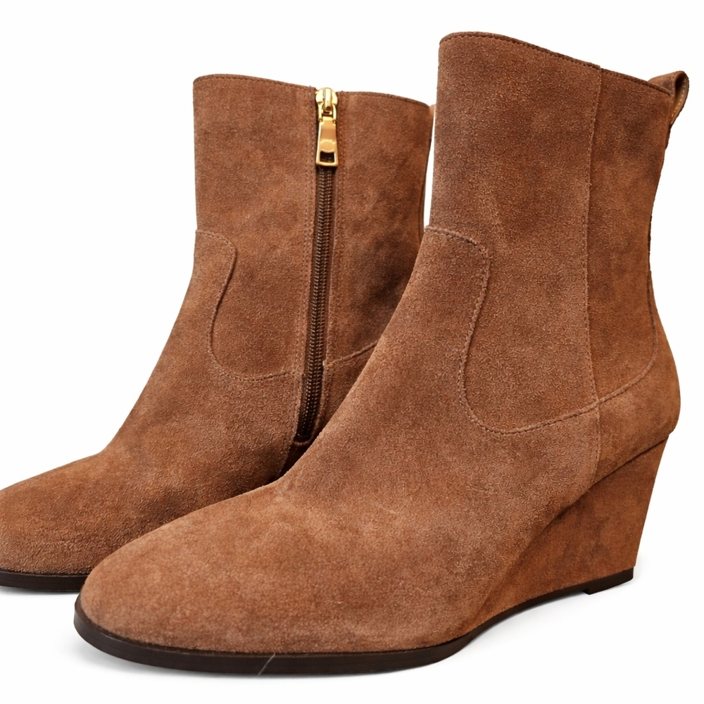Coach Boots Josephine Sienna Brown, Sz9, Wedge Bootie NWT